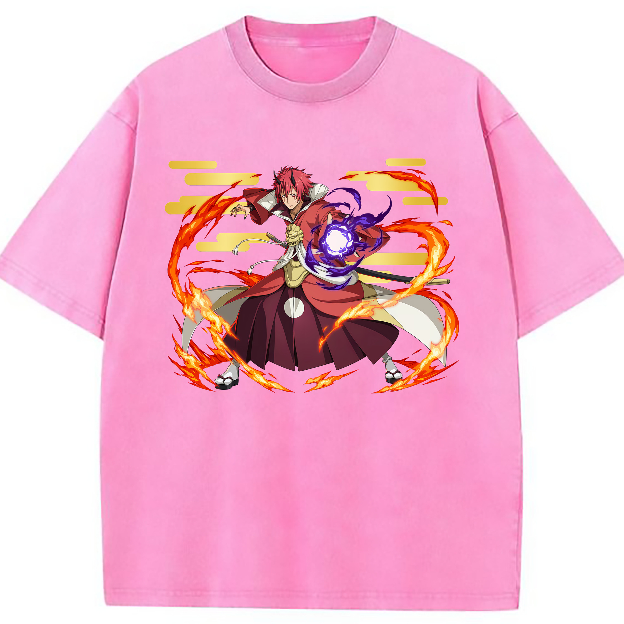 （画像用） 転スラ Regarding Reincarnated to Slime 綿100% ヴィンテージ風 半袖Tシャツ（フロントプリント）